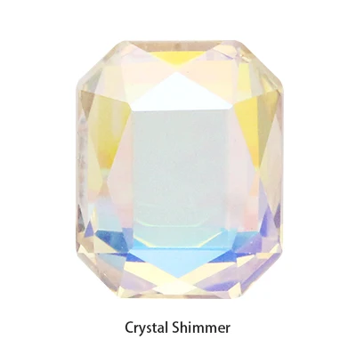 20pcs Rectangle Shape Glue On Nails Rhinestones Flatback Glass Strass Crystals Stones Nail Art Decoration Accessories Crystal Shimmer