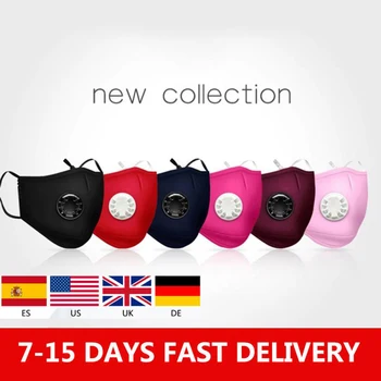 

US CZ BE Washable Mask Breath Valve Mouth Mask Activated Carbon Filter Respirator Mouth-muffle Face Mask