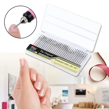 

1 Set Diamond Nail Drill Bit Milling Cutter Electric Nail Rotary Files Burr Manicure Machine Accessory Cuticle Clean Tools