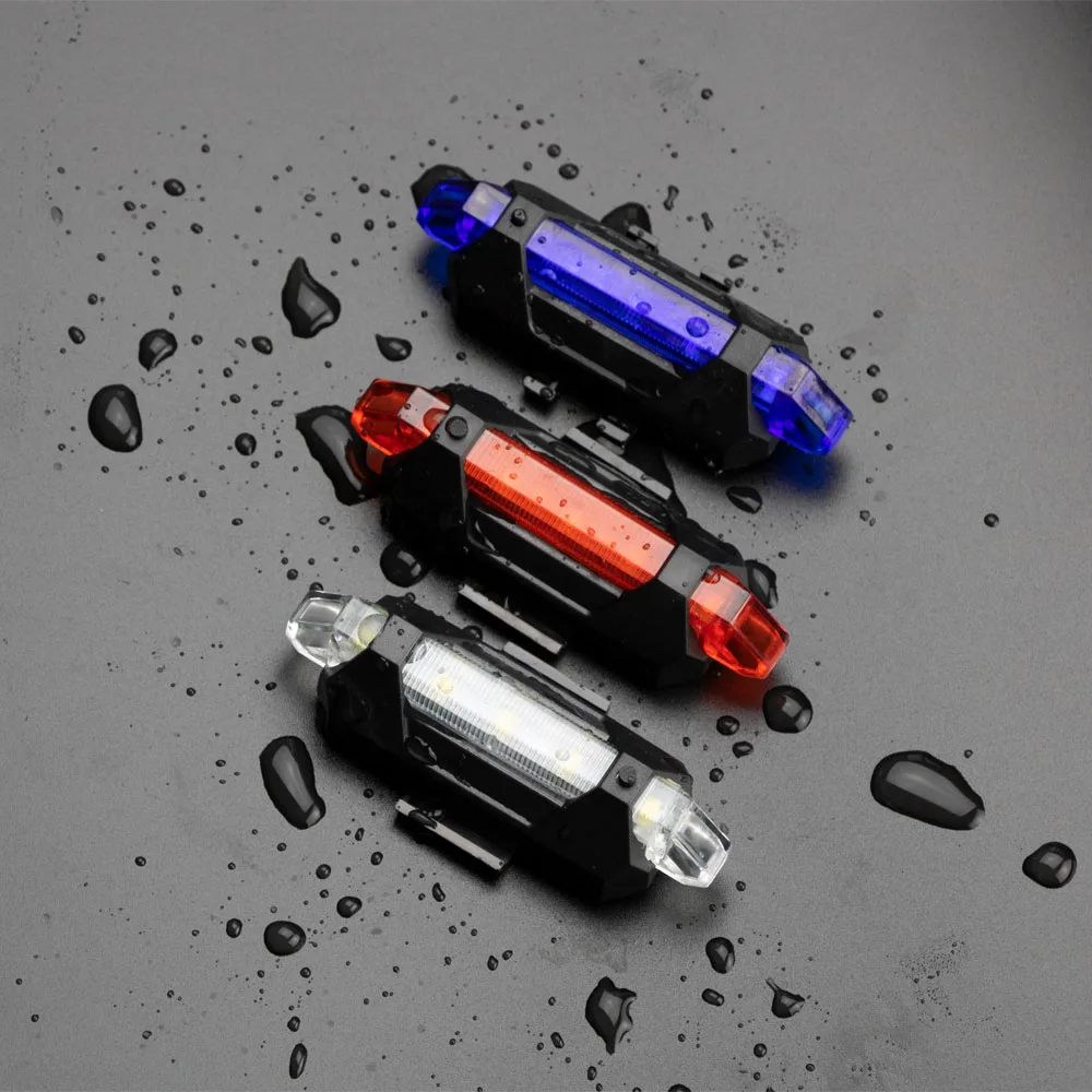 Bicycle light Rechargeable LED Taillight USB Rear Tail Light Night Ride Safety Warning Flash Super Bright | Спорт и развлечения