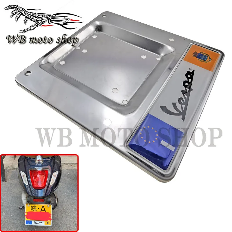 License Plate Holder for Universal Piaggio VESPA Scooter GTS GTV LX Primavera Sprint PX 50th Anniversary