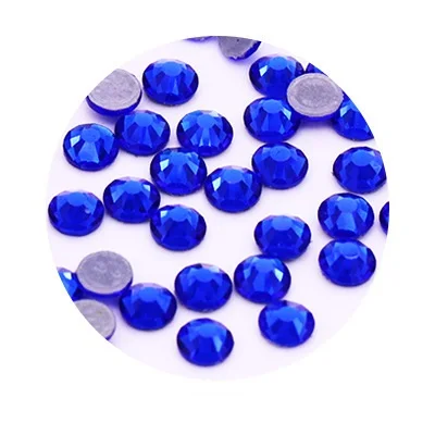 

SS5-SS30 Glass Crystal Sapphire blue Rhinestones Iron On Stones Flatback Clear Hotfix Rhinestones For Wedding Dress Shoes Diy