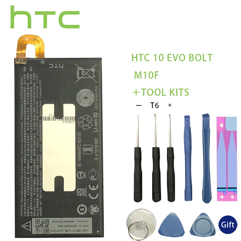 Оригинальный HTC 10 EVO Bolt M10f B2PYB100 аккумулятор 3200 мАч запасная батарея длительное