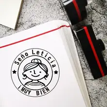 Buen trabajo учительский штамп с именем персонализированный пользовательский штамп с именем самописание для учителя подарок школа оценка 40 мм самописание