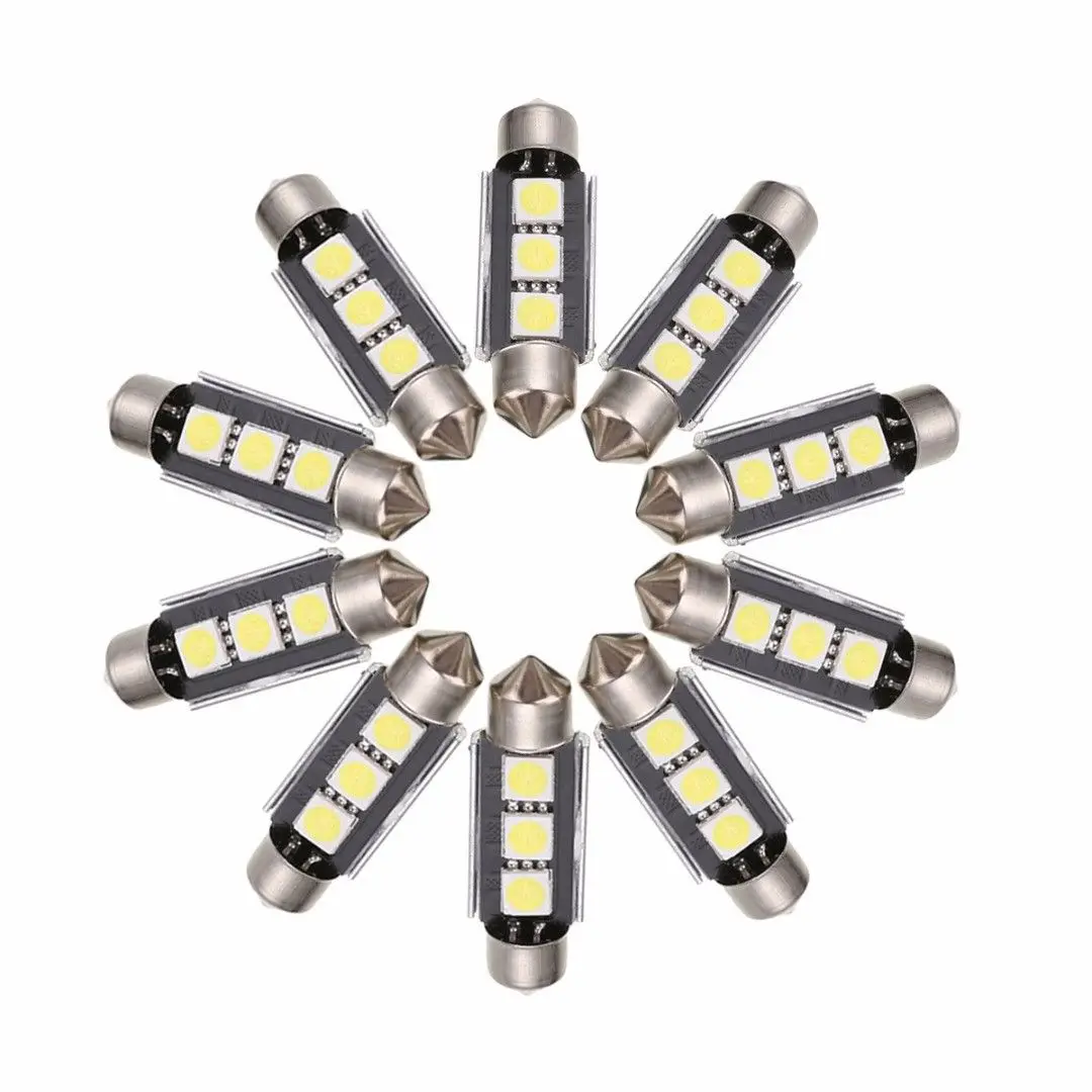 Сменные лампы 5050 светодиодный низкомощный 3SMD без ошибок фестон купольная Лампа DC 12V Высокое качество