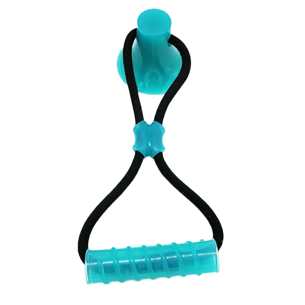 Lake Blue Домашняя многофункциональная молярная палочка из термопластичной резины с присоской для чистки зубов, обучающая игрушка для жевания, Интерактивная собака, Нетоксичная - Цвет: Lake Blue