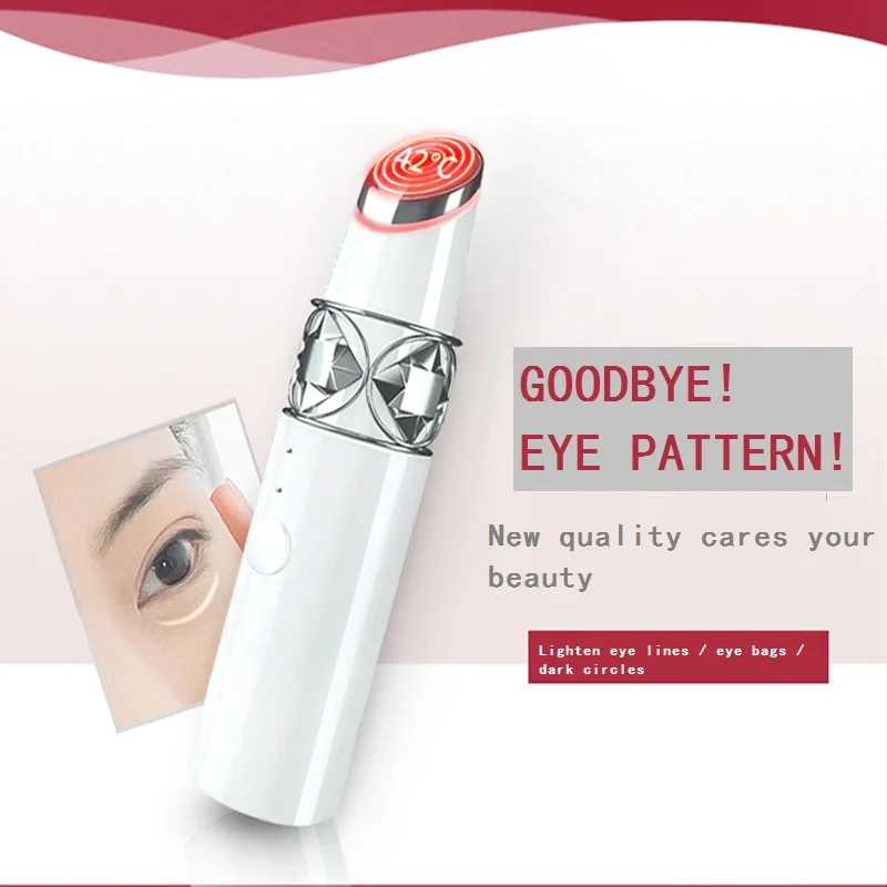 

Mini Ultrasonic Eye Lip Facial Massage Skin Care Pen Iontophorm Remove Eye Bags Dark Circles Eye Care Health Beauty Light Pen