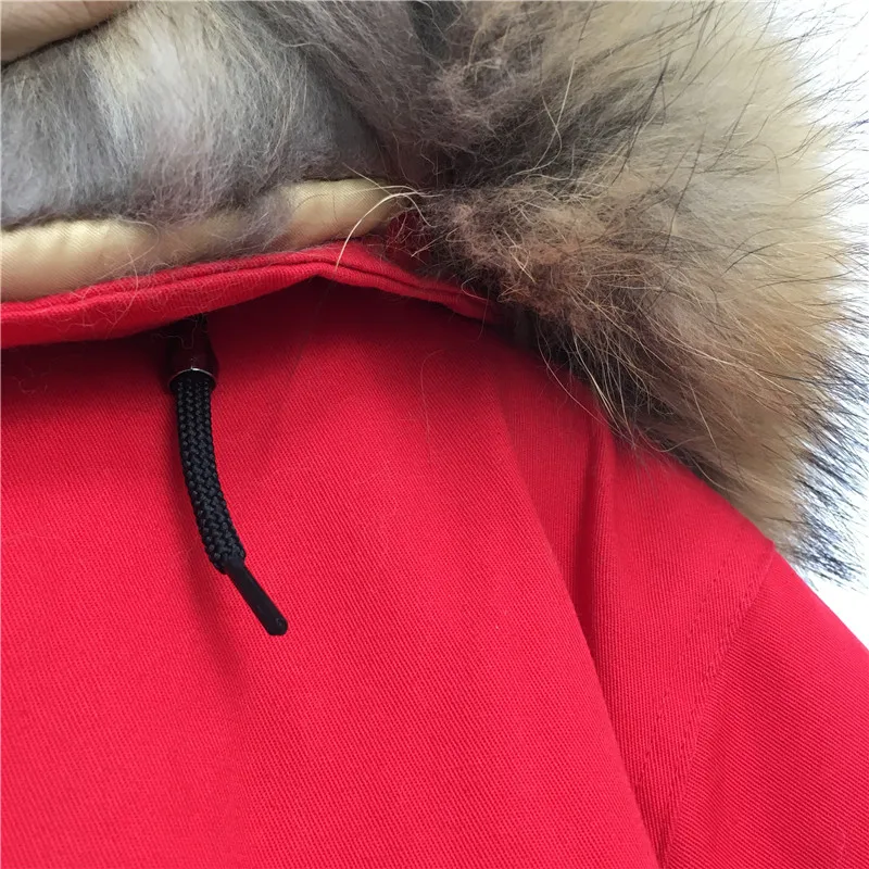 puffer coat with fur hood Women clothes red short winter coat real rabbit fur lining warm parka genuine leather raccoon fur collar long puffer coat