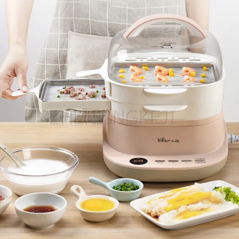 

3L Home Mini Desktop Breakfast Machine With Steamer Reservation Timing Heat Preservation Drawer Type Kitchen Cooking Appliance