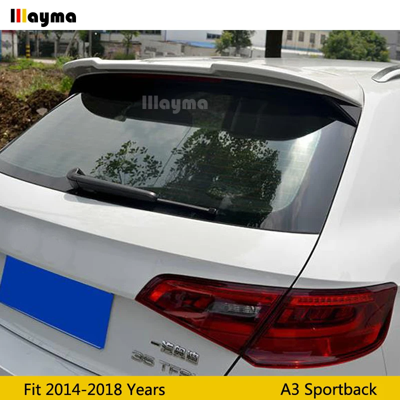 ABT Стиль ABS крыши крыло спойлер для AUDI A3 8V Sportback 2014 2015 2016 2017 2018 год Sline S3 автомобиль