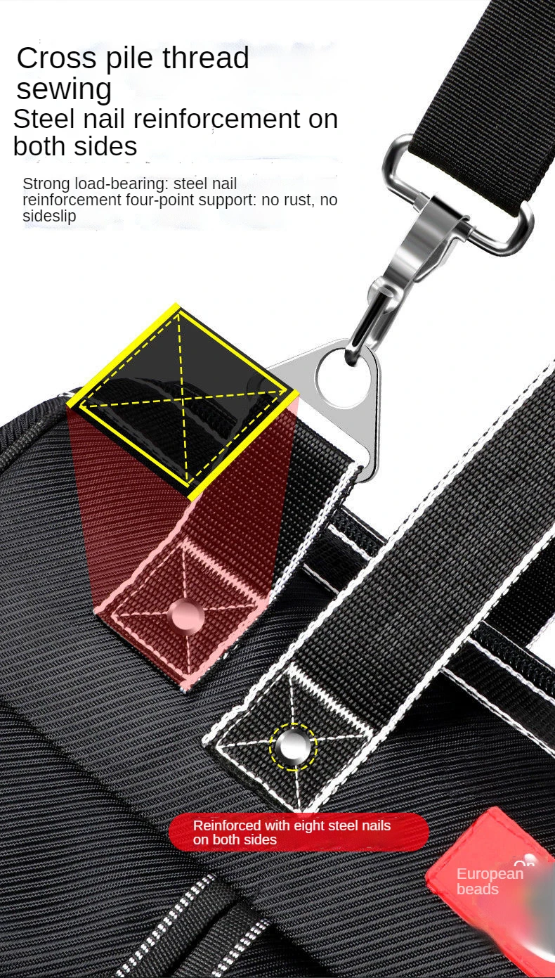 tool chest Tool Bag Thickened Fabric Electrician Bag 1680D Oxford Waterproof Wear-Resistant Strong Anti-Fall Storage Toolkit best rolling tool box