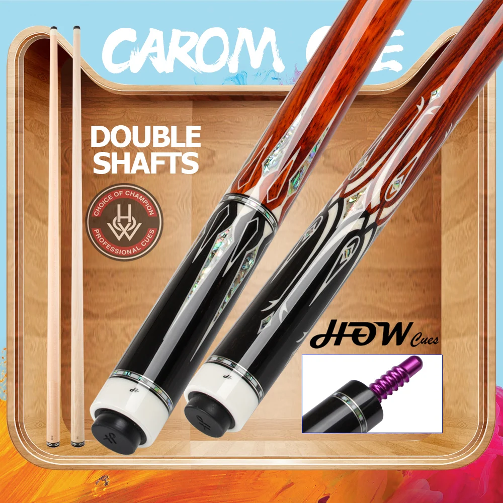 Как Carom Cue настоящий инкрустационный кий с двойным низким отклонением валов 10