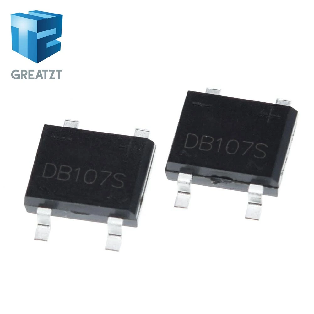 10PCS SMD DB107 DB107S 1A 1000V Single Phases Diode Rectifier Bridge diode bridge rectifier rectifier diodes electrical rectifier diodes