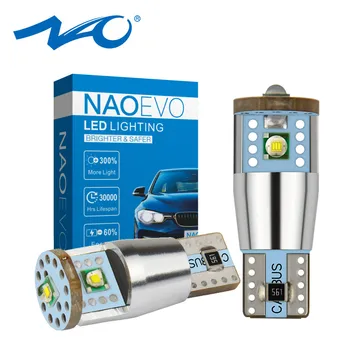 

NAO T10 LED CANBUS CREE W5W led Bulbs NO ERROR Free Chip Car interior light Xenon White 6000K High Power 3W 194 168 Lamp 12V 24V