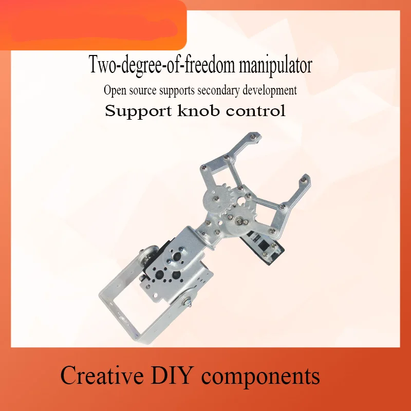 

2 degrees of freedom manipulator steering gear robot gripper aluminum alloy bracket assembly assembly Arduino
