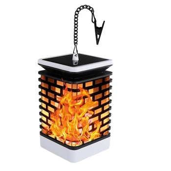 

Botique-Solar Lantern Lights Dancing Flame Lantern Outdoor Solar Lights Solar Flame Landscape Lights for Garden Patio and Yard
