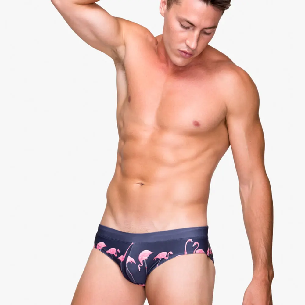 

Hot Brand Men Swimwear swim Briefs Swimming Trunks Surfing Summer Beach Pants Push-up Sexy Tight suit Stretch Printed Swimsuit