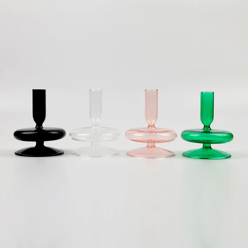 

Crystal Glass Candlestick Table Decoration Event Wedding Christmas Gift Kaarsenstandaard Nordic Candlestick Home Decor DD60ZT