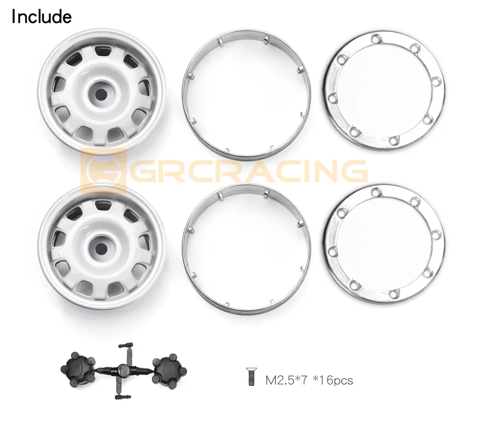 Cerchio Ruota Con Perline In Metallo 1,9"" Per Auto 1/10 RC Cingolato - Foto 9