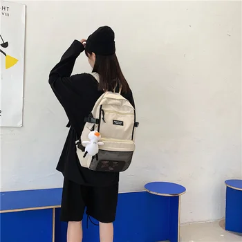 

Women Mesh Nylon gril Backpack Trendy Student College female School Bags Cool Girl Kawaii Backpack femalFashion Book Bag Ladies