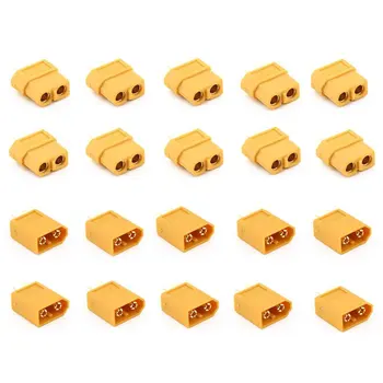 

10 Pairs XT60 Male + Female Plugs Bullet Connectors for RC Lipo Battery and Motor Drone Accessories Plug and Play