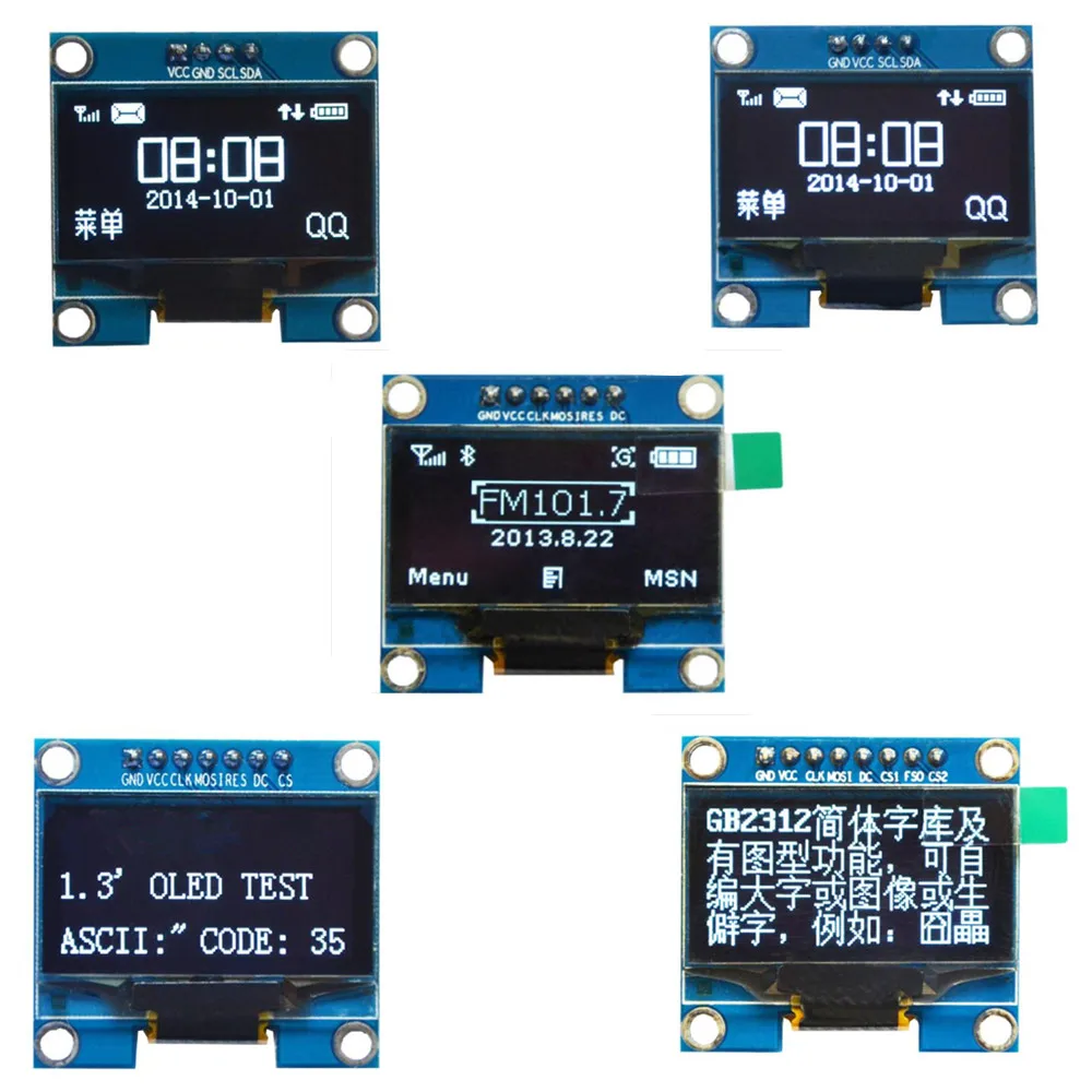 OLED-дисплей 12864 дюйма 4/6/7/8 контактов ЖК-дисплей 1 3 sh1106 SSD1306 | Компьютеры и офис