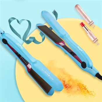 

Professional Titanium steel Heating Flat Irons Wide Plate Hair Straightener Temperature Adjustable Wet Dry Straightening Irons
