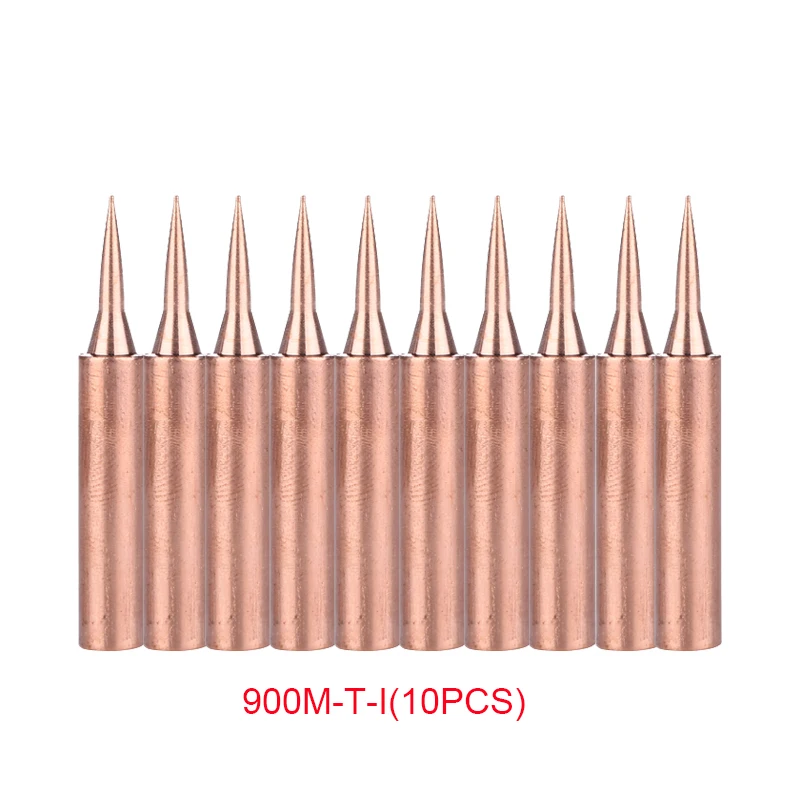 Soldering Iron 10PCS/Lot Copper Solder Iron Tip 900M-T-K/SK/I/IS/B/1C/2C/3C/4C/0.8D/1.2D/1.6D/2.4D/3.2D/SB for 936 Soldering Tool