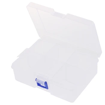 

Plastic Storage Box Jewelry Bead Screw Organizer Container 6 Compartments