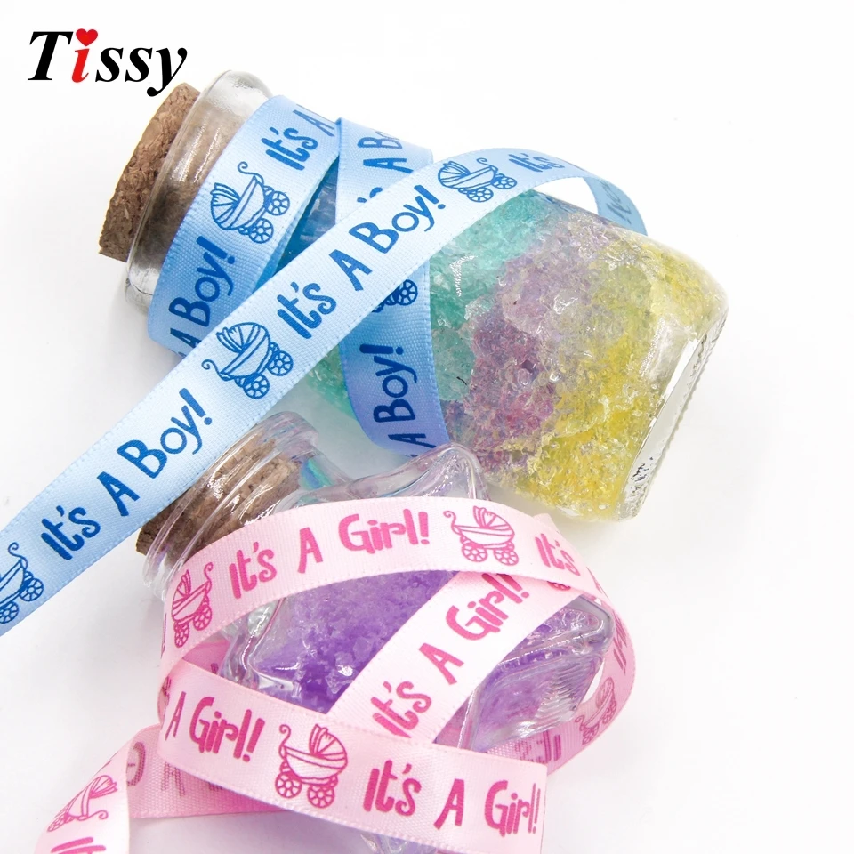 10Yards It's A Boy/Girl Satin Ribbon Packing Tape For DIY Crafts Gift Packing Belt Bow & Sewing Accessories Baby Shower Supplies 10Yards It's A Boy/Girl Satin Ribbon Packing Tape For DIY Crafts Gift Packing Belt Bow & Sewing Accessories Baby Shower Supplies