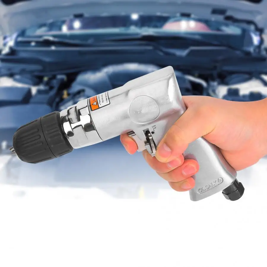 Air Drill 3/8in Self-Locking Reversible Switch Pistol Type Hand Pneumatic Tool Gun | Инструменты
