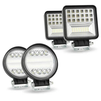 

For Cars Trucks Daylight Refill Lamp SUV Driving Fog Bulb 400W 6000K 4 LED Work Light Bar Combo Beam Spotlight Terrain Vehicles