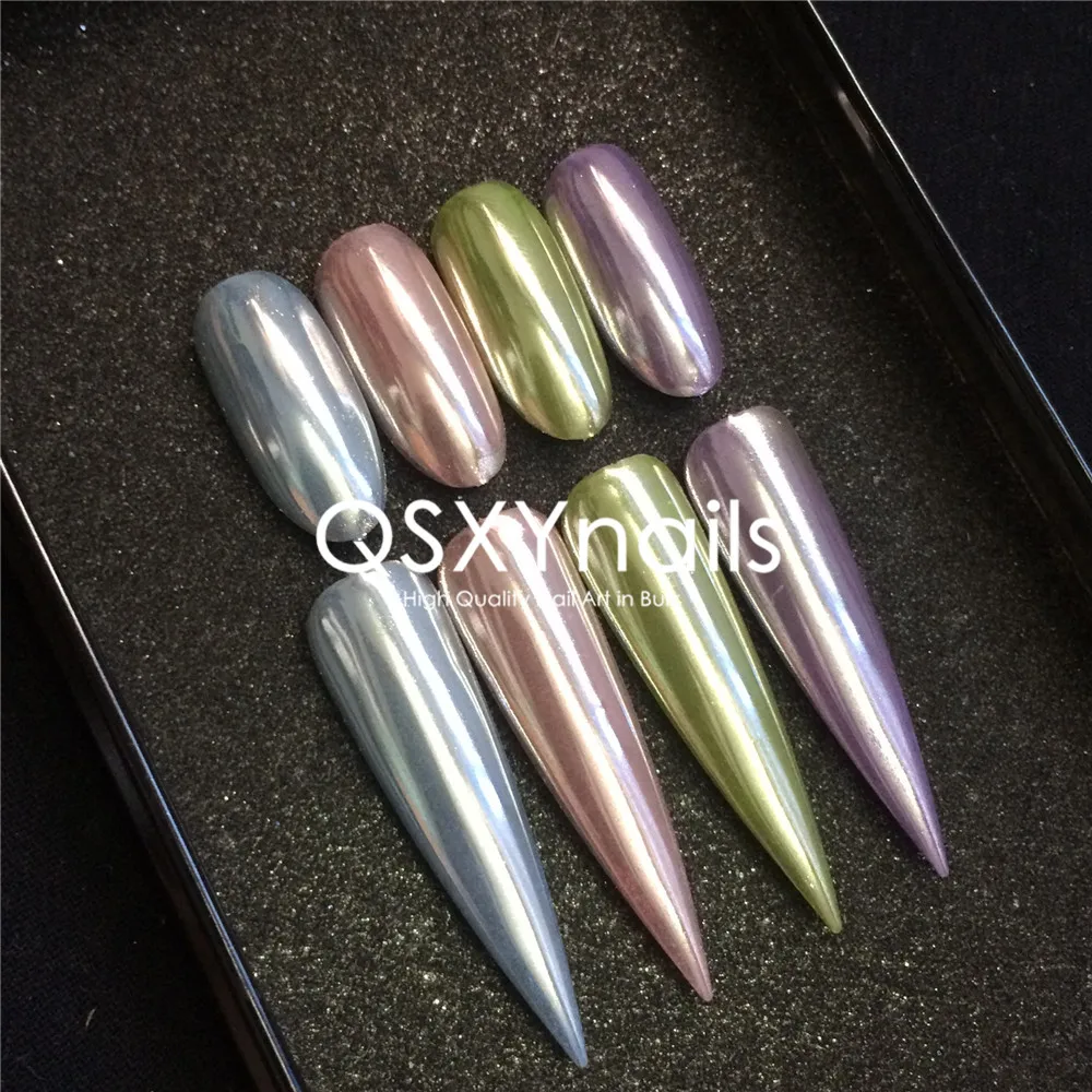 

High Quality Bright Silver Powder Chrome Mirror Powder Pigment Nail Glitter Shiny Effect for Nail Art Gel Nail Polish Manicure