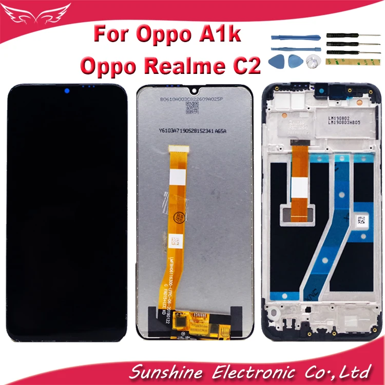 Дисплей для Oppo A1k CPH1923/Oppo Realme C2 RMX1941 RMX1945 ЖК-дисплей с дигитайзером сенсорной панели