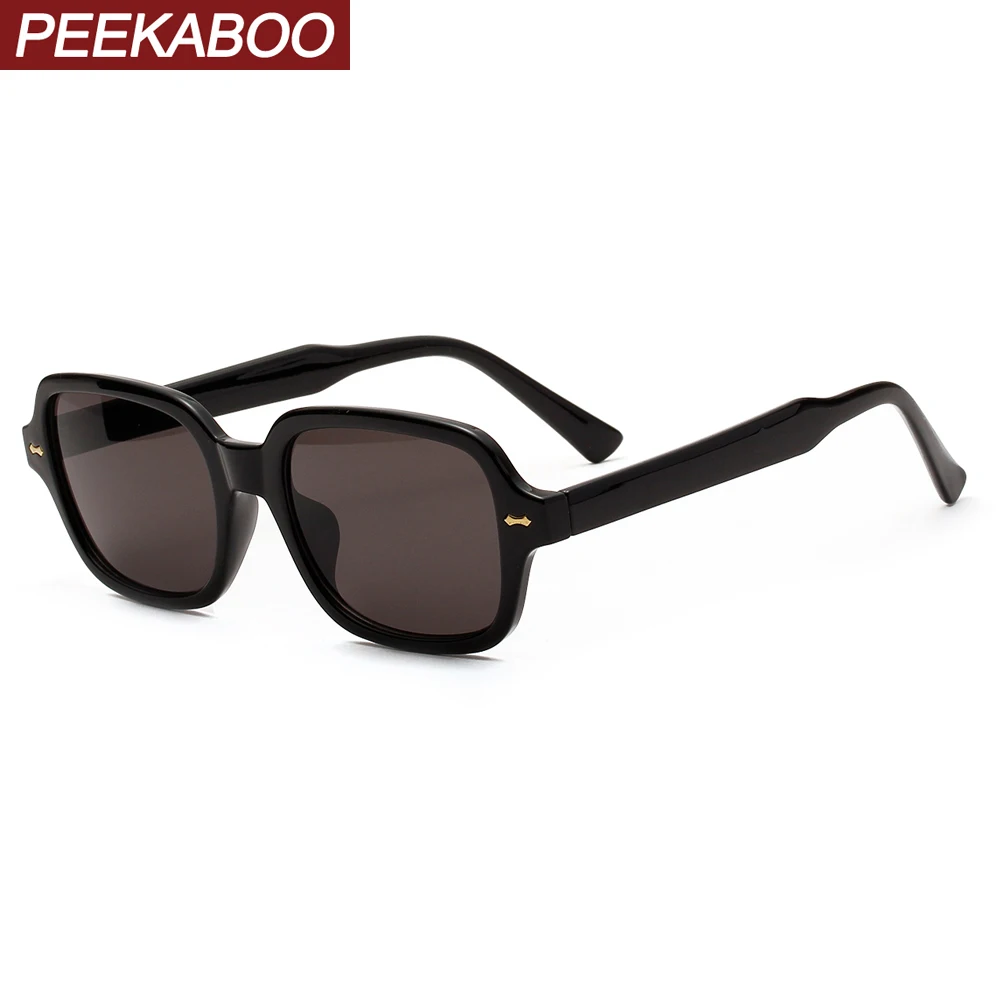 

Peekaboo retro square sunglasses for women rivet korean style 2020 summer black small sun glasses for men cheap drop ship