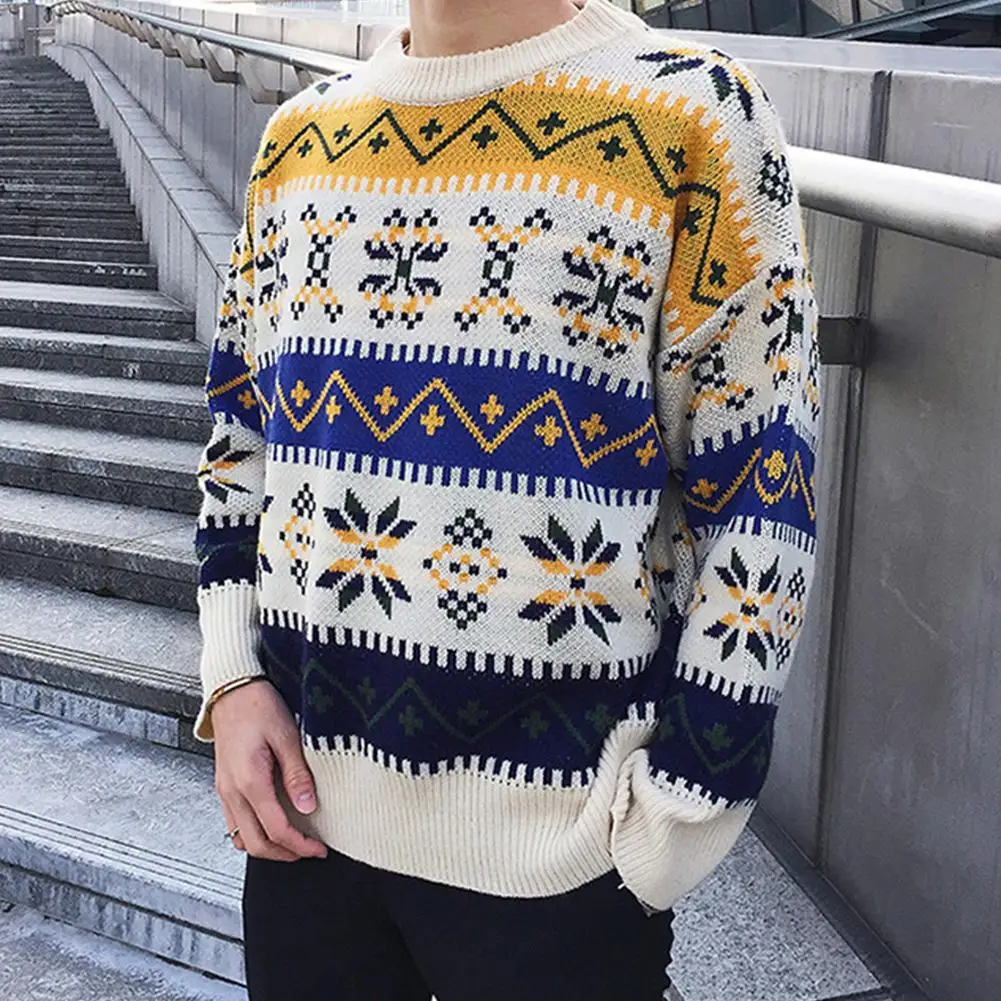 Yfashion, корейский стиль, мужские свитера, одежда для влюбленных, Свободный теплый свитер, мужские топы, свитер с длинными рукавами, пуловер
