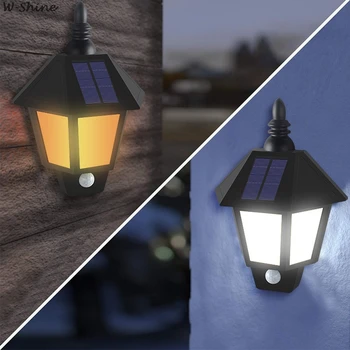 

Solar Garden Flame Light LED Sensor Wall Lamp Two Modes Solar Street Lights Power Outdoor Yard Waterproof Luminaria Lamps