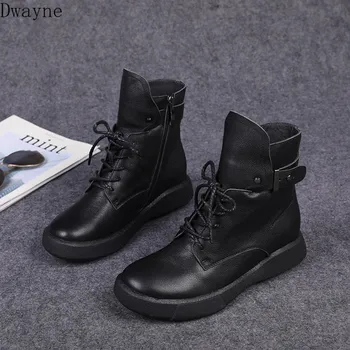 

Short tube female autumn and winter single boots 2019 new fashion British wind with Martin boots flat boots with children
