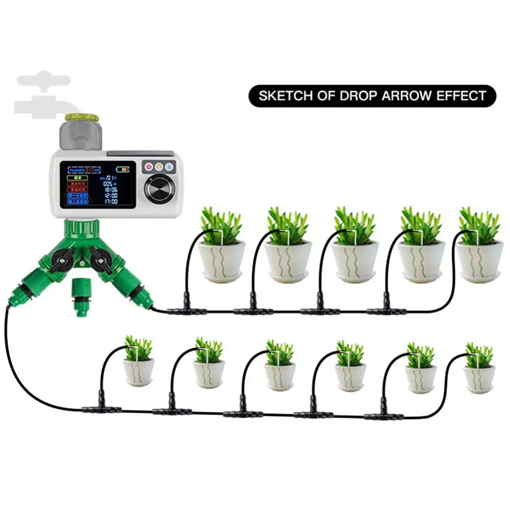 

Automatic Electronic Irrigation Controllers Solar Power Water Timer LCD Garden Watering Home Digital Intelligence Watering Syste