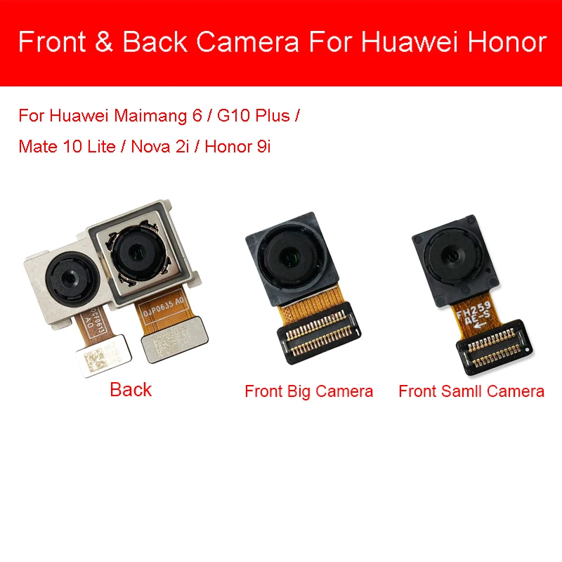 Модуль задней камеры для huawei Honor 9i Maimang 6 G10 Plus mate 10 Lite Nova 2i задняя фронтальная камера гибкий ленточный кабель для ремонта