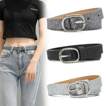 Women Small Belts PU Leather New Design Alloy Buckle Waistband For Jeans Luxury Corset Girdle Glossy Pin Buckle Belts For Ladies
