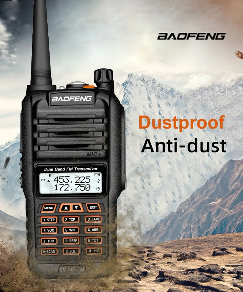 Baofeng UV 9R Plus Long Range Ham CB Radio Walkie Talkie - Super Plus V2 - 160 Channels