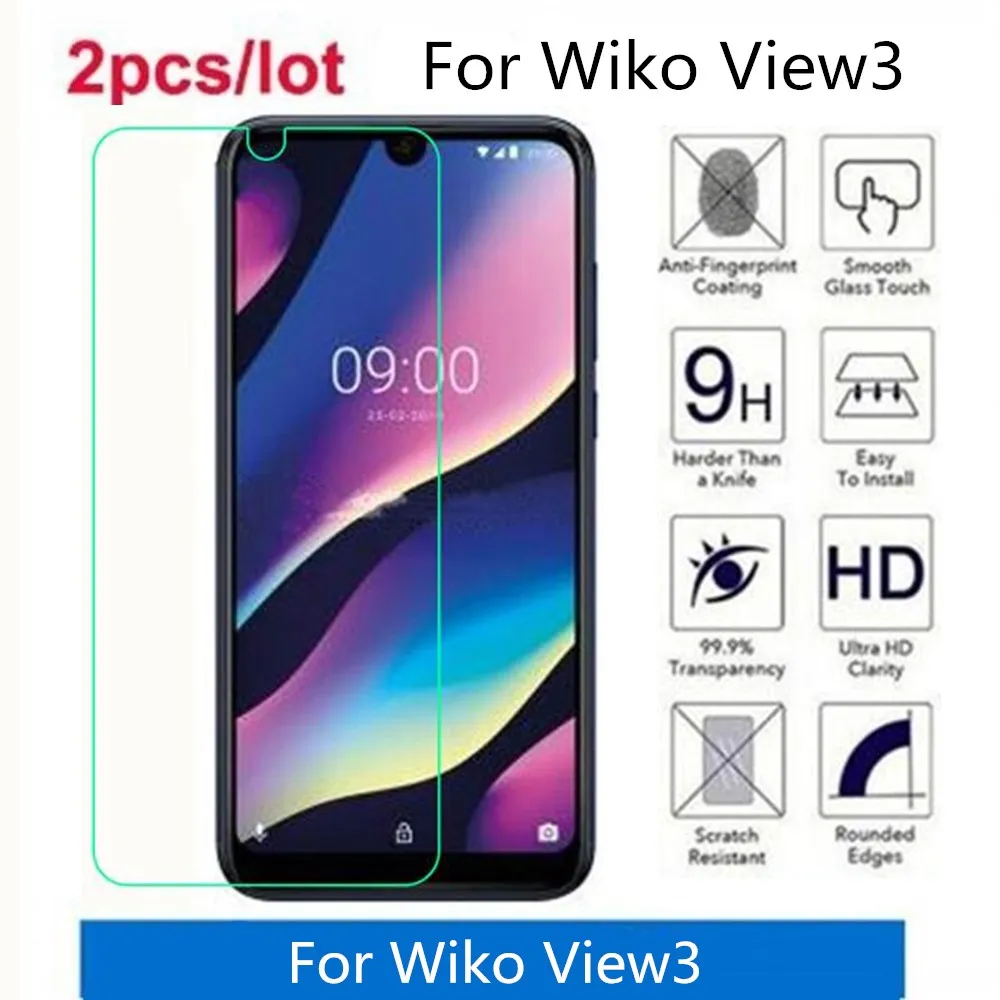 2 шт./партия для Wiko vision 3 Закаленное Стекло 9H 2.5D Премиум Защитная пленка для экрана для Wiko vision 3