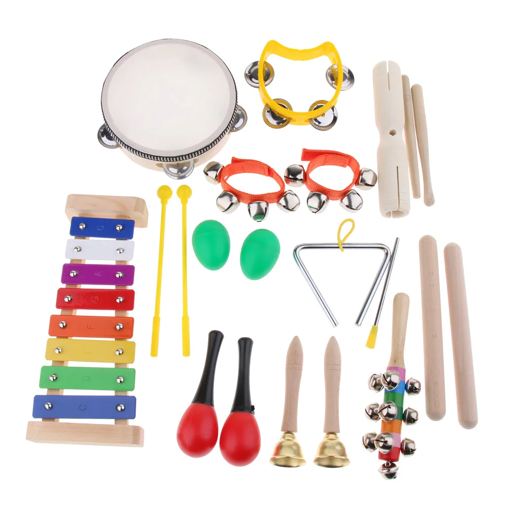 

11 Kinds Musical Instruments Set Preschool Learning Educational Toys for Boys&Girls