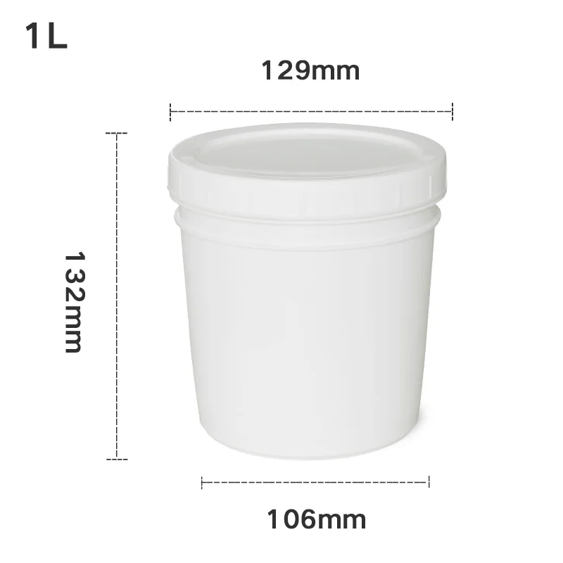 20 шт./лот пластиковая банка с внутренней крышкой 1000 мл пищевой контейнер для хранения пасты, краски, клея, крема герметичные