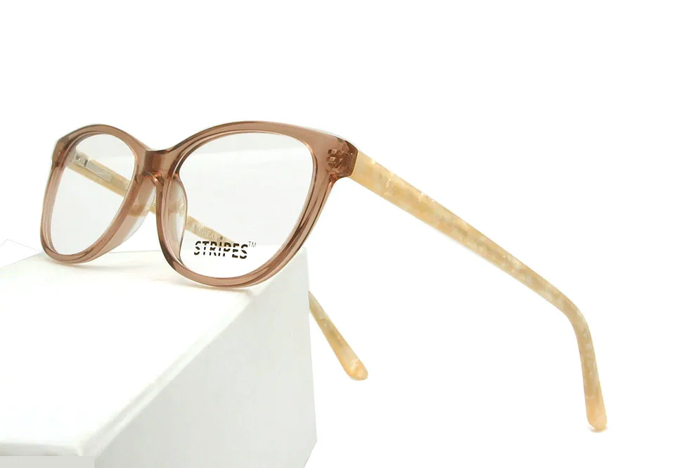 frame orange Розовые Ретро ацетатные кошачьи очки оправа женские очки оправы для оптики брендовые дизайнерские трендовые оправы для очков женские очки - Цвет оправы: frame orange