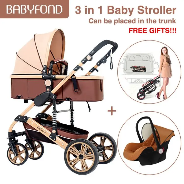 Детская коляска 3 в 1 детская коляска Складная двусторонняя детская коляска четыре колеса амортизатор коляска