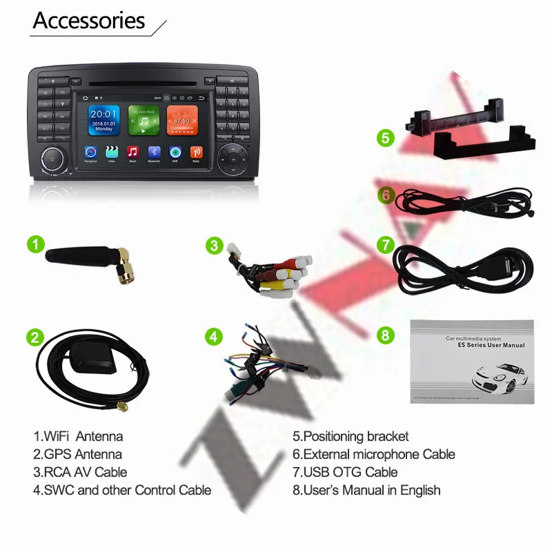 Cheap Android 9 Car DVD Player GPS For Mercedes-Benz R-Class W251 2005-2017 Auto Stereo Radio Car Multimedia Player Head Unit Recorder 13