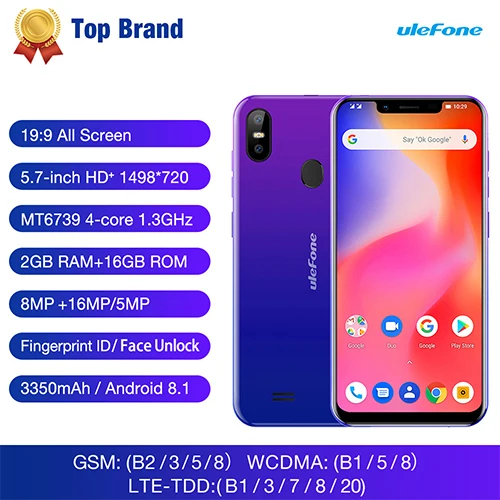 Purple Ulefone S10 Pro 4G смартфон Android 8,1 3350 мАч 5,7 дюймов Быстрая зарядка 19:9 четырехъядерный 2 ГБ+ 16 Гб разблокировка лица 16 Мп+ 8 Мп мобильный телефон - Цвет: Purple