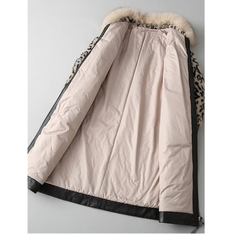 

Coat quality Women Wool Superior Autumn Winter Jacket Wome Clothes 2020 Korean Leopard Fox Fur Collar Wool Coat Female Jacket
